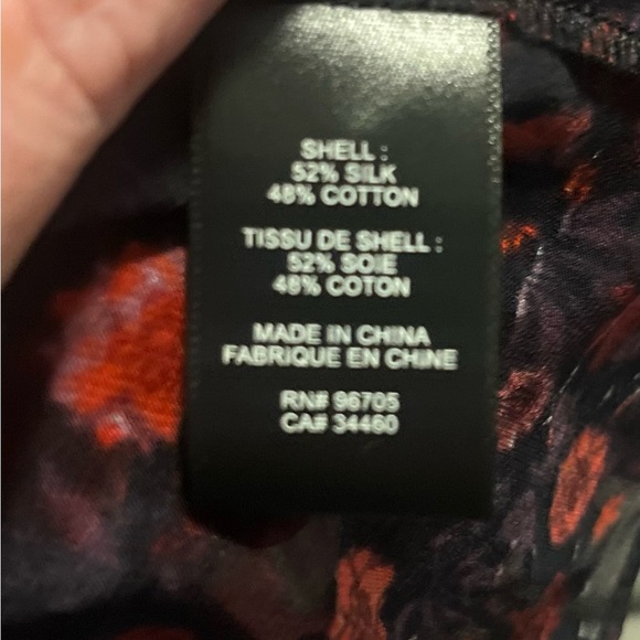 Rebecca Taylor silk blend floral top overtop fancy cover up - Picture 3 of 3